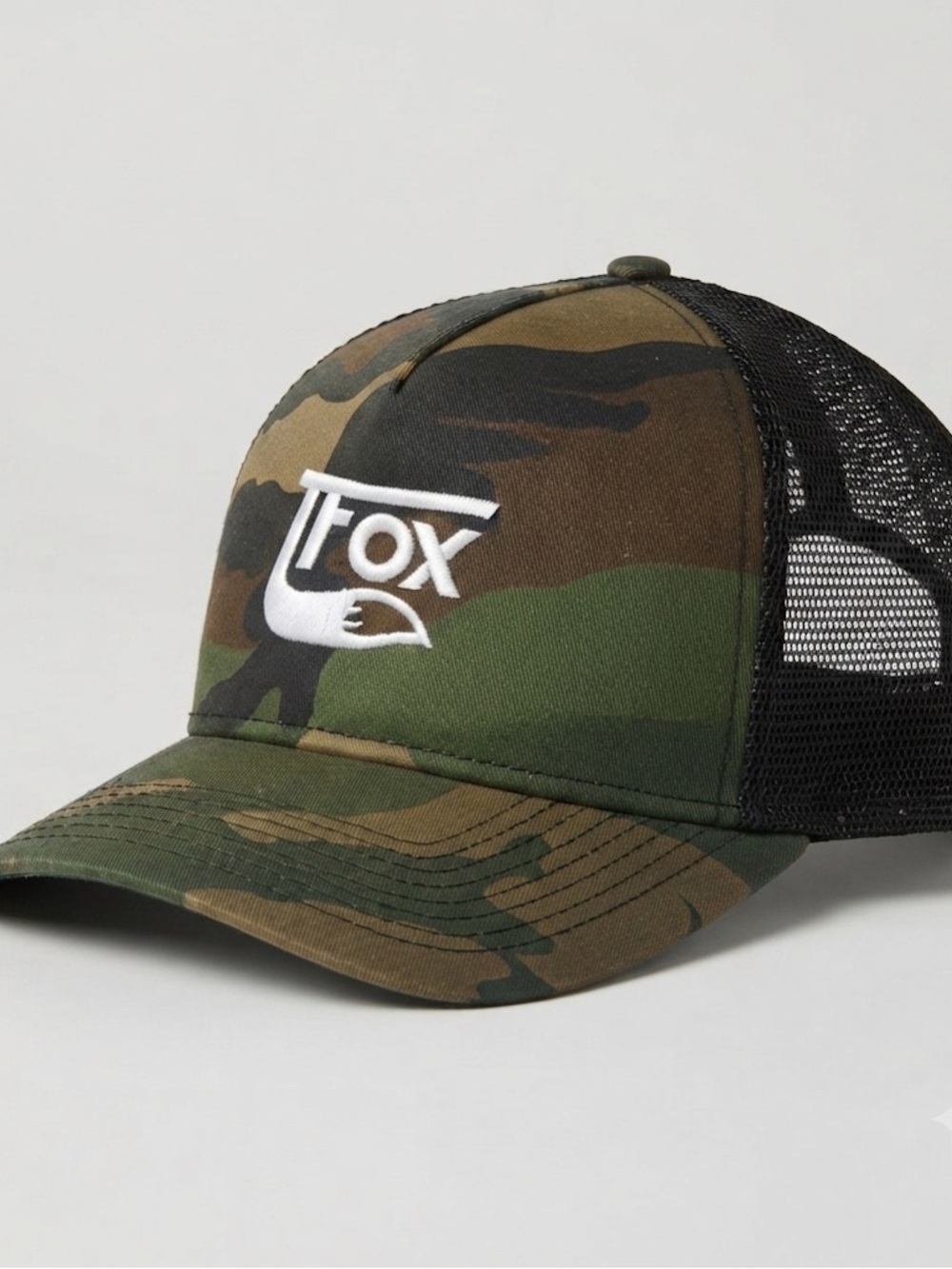 New Era x Fox Racing Camo Mesh Trucker Hat 9FORTY Good Condition
